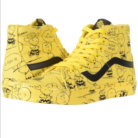 vans sk8 hi peanuts yellow